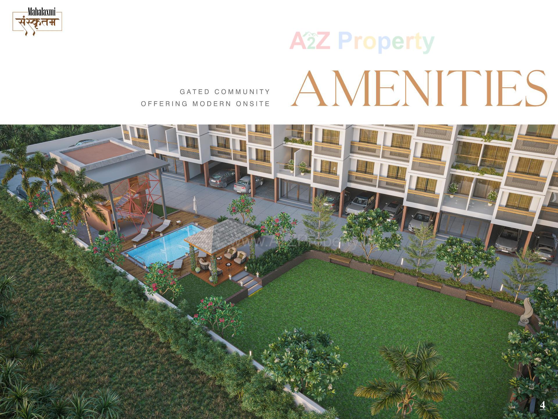 3D Elevation of real estate project Mahalaxmi Sanskrutam located at Pethapur, Gandhinagar, Gujarat