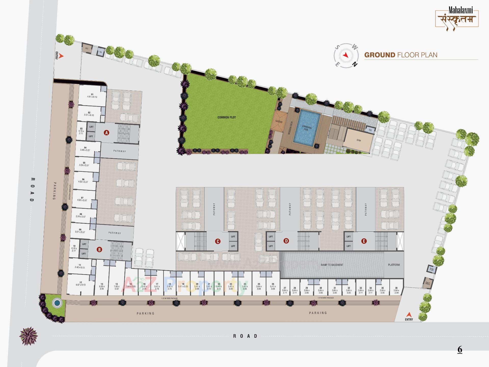 Layout of real estate project Mahalaxmi Sanskrutam located at Pethapur, Gandhinagar, Gujarat