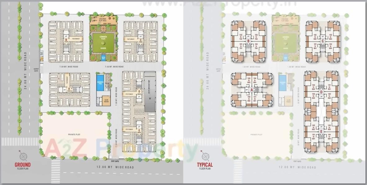 Layout of real estate project Mahalaxmi Shlok located at Pethapur, Gandhinagar, Gujarat