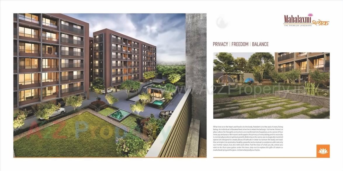 3D Elevation of real estate project Mahalaxmi Shlok located at Pethapur, Gandhinagar, Gujarat