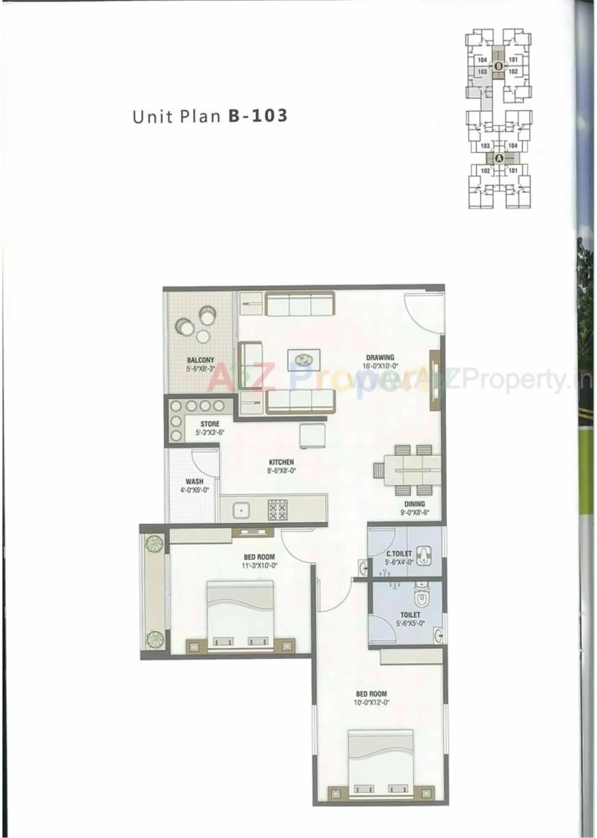 Layout of real estate project Mahavir Hills located at Koba, Gandhinagar, Gujarat