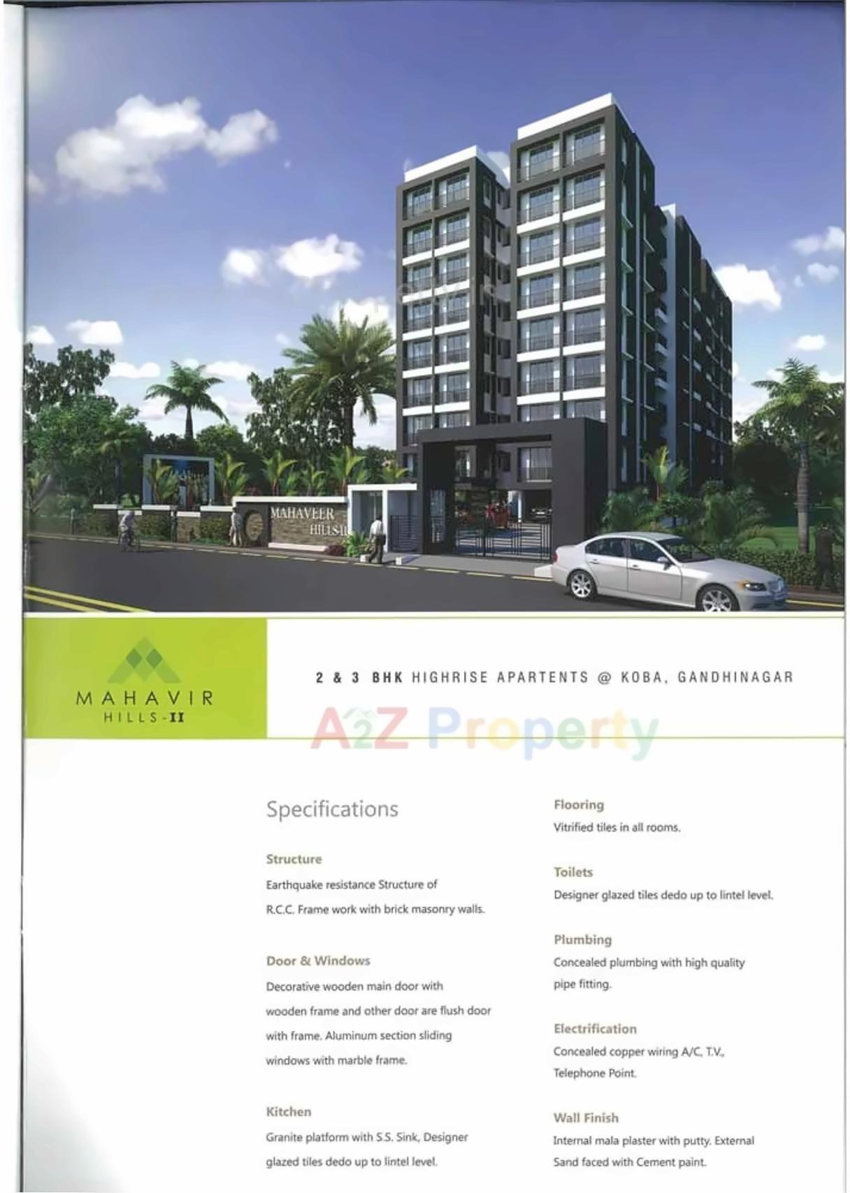 3D Elevation of real estate project Mahavir Hills located at Koba, Gandhinagar, Gujarat