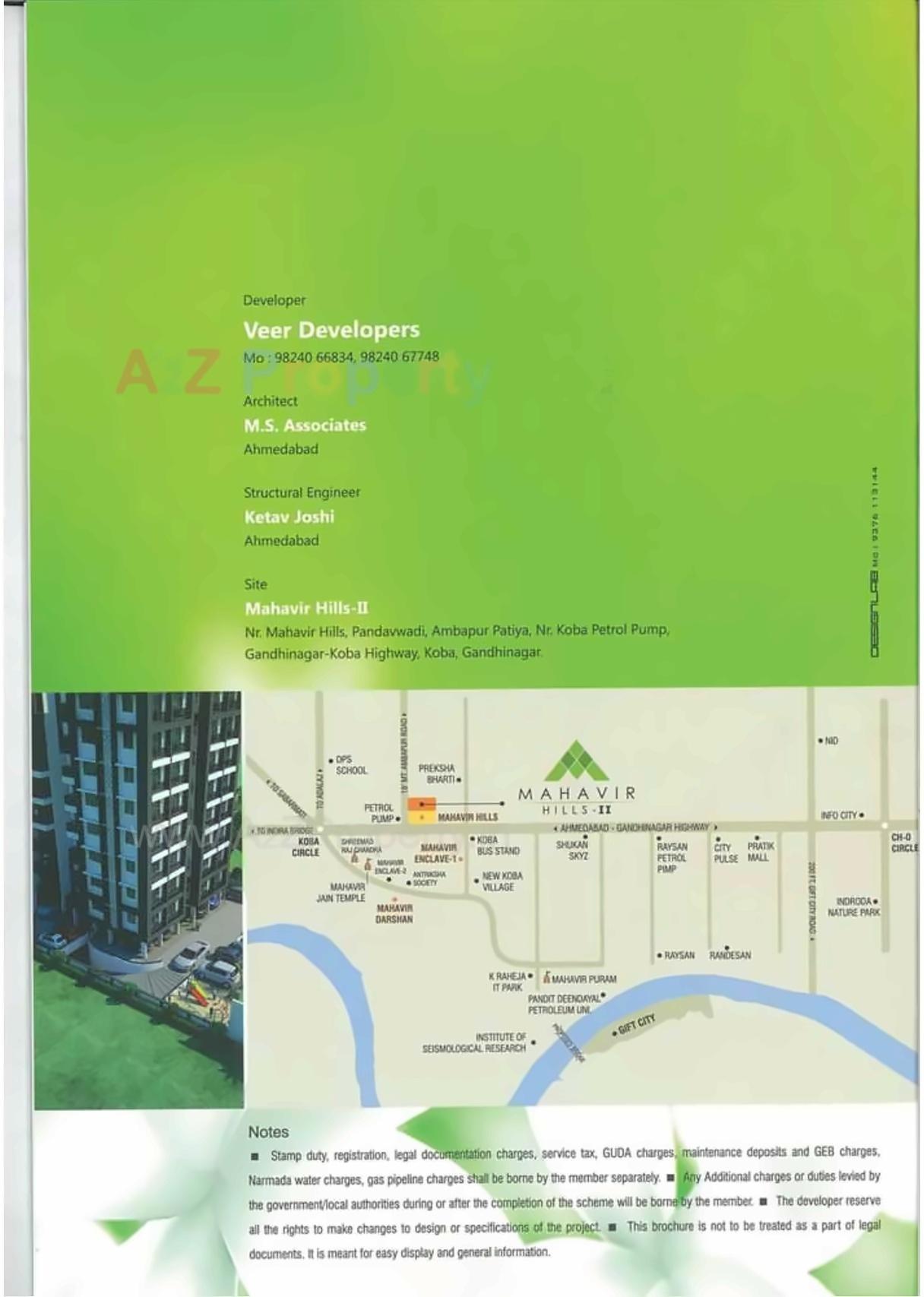  of real estate project Mahavir Hills located at Koba, Gandhinagar, Gujarat