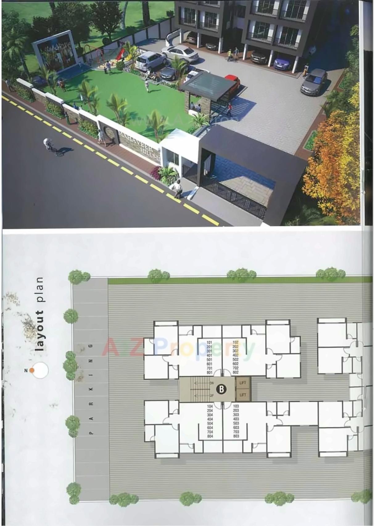 Layout of real estate project Mahavir Hills located at Koba, Gandhinagar, Gujarat