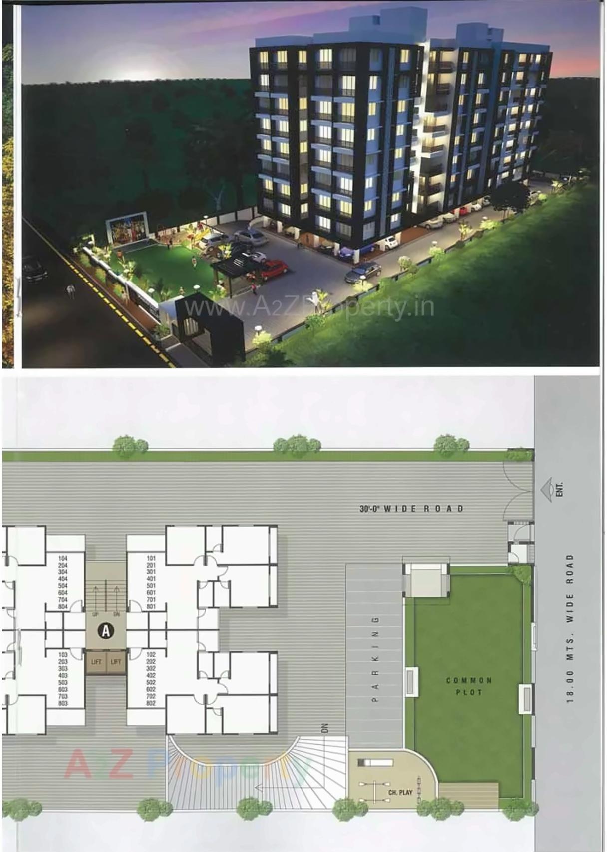 Layout of real estate project Mahavir Hills located at Koba, Gandhinagar, Gujarat