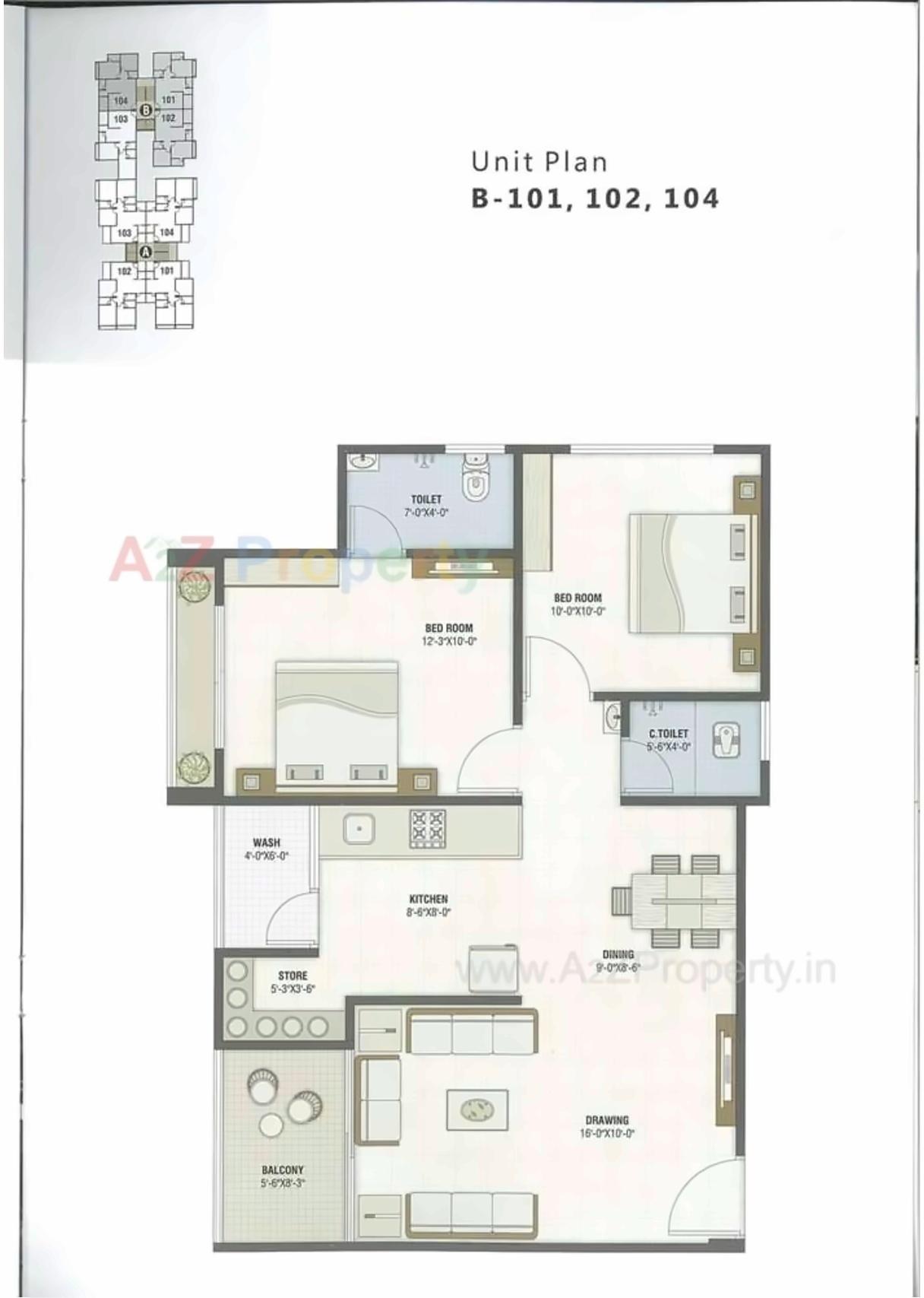 Layout of real estate project Mahavir Hills located at Koba, Gandhinagar, Gujarat
