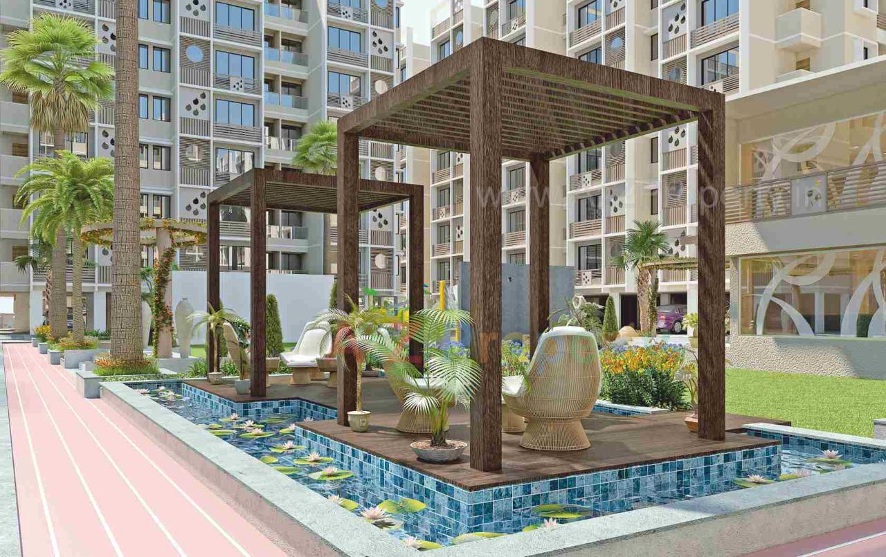 3D Elevation of real estate project Maitri Lake View located at Zundal, Gandhinagar, Gujarat