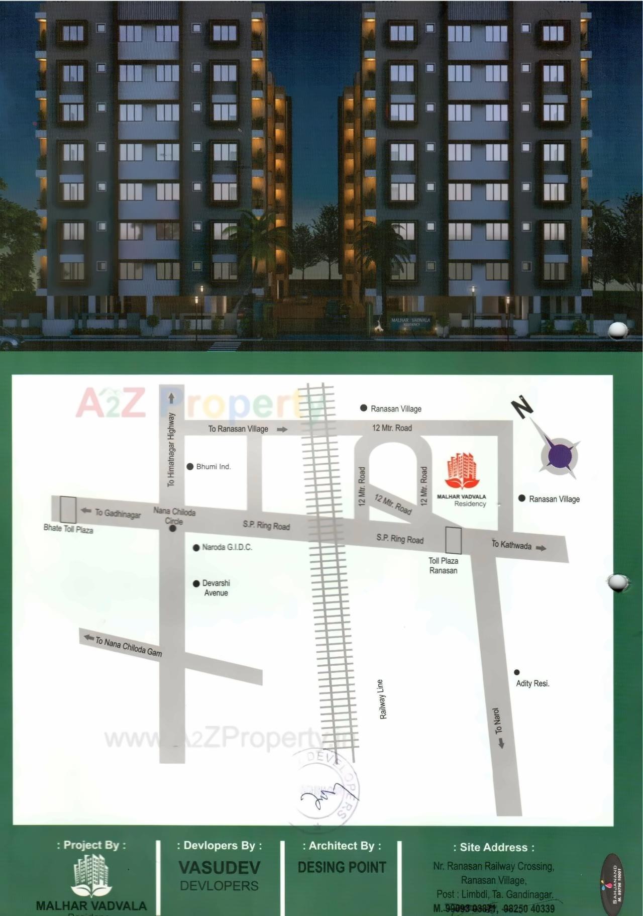  of real estate project Malhar Vadvala Residency located at Ranasan, Gandhinagar, Gujarat