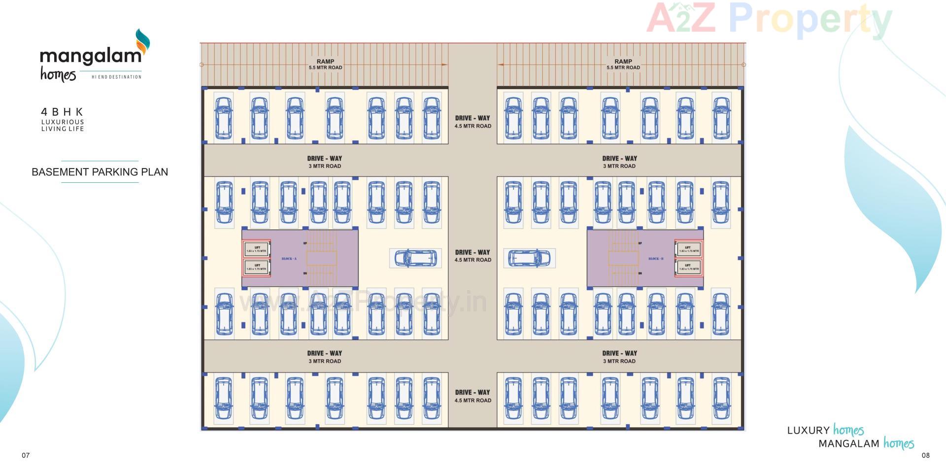 Layout of real estate project Mangalam Homes located at Dahegam, Gandhinagar, Gujarat