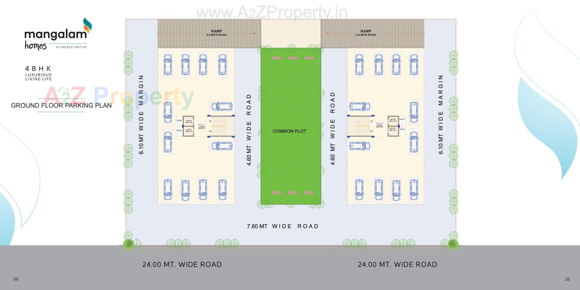 Layout of real estate project Mangalam Homes located at Dahegam, Gandhinagar, Gujarat