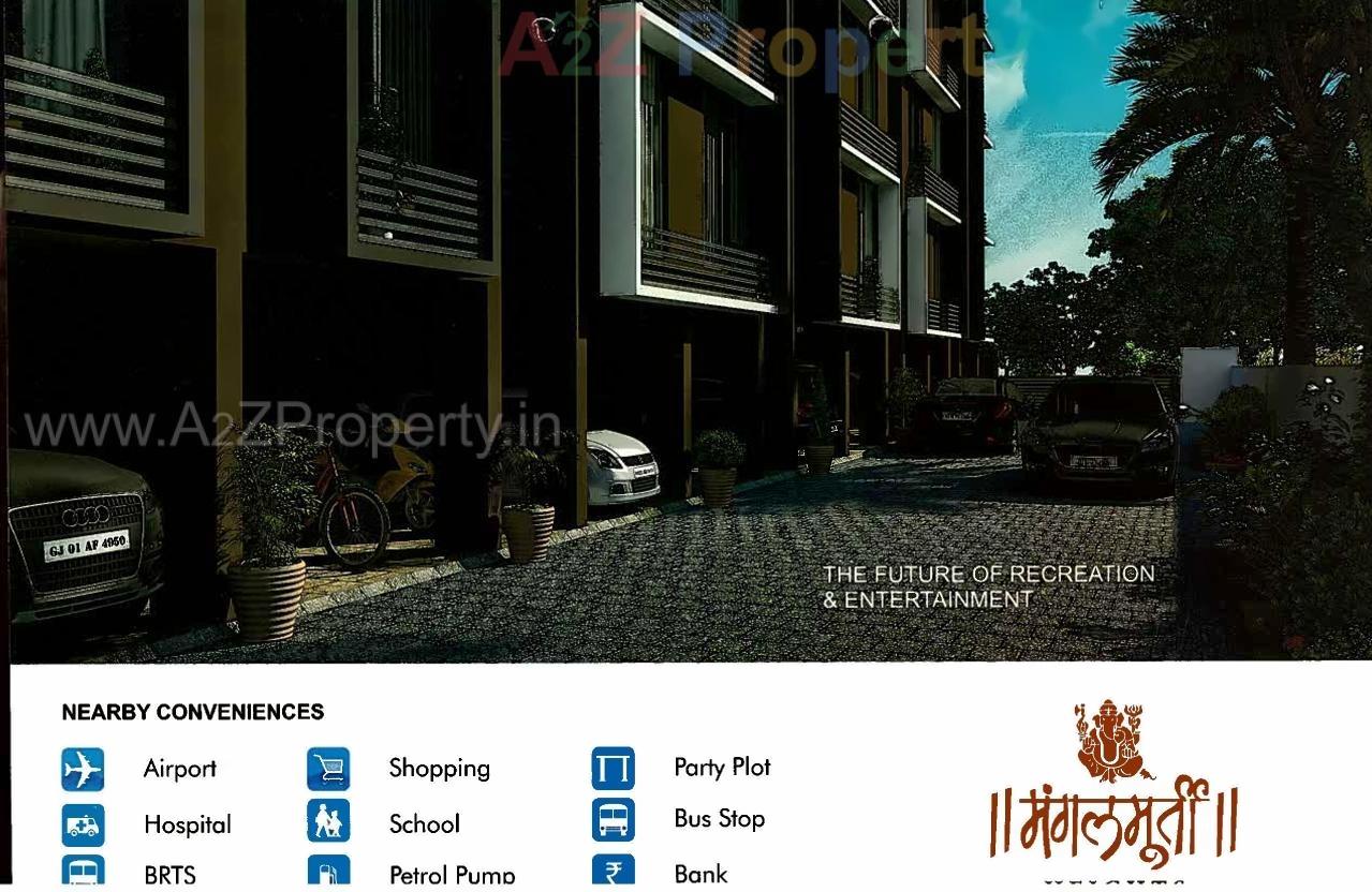 3D Elevation of real estate project Mangalmurti Heights located at Zundal, Gandhinagar, Gujarat