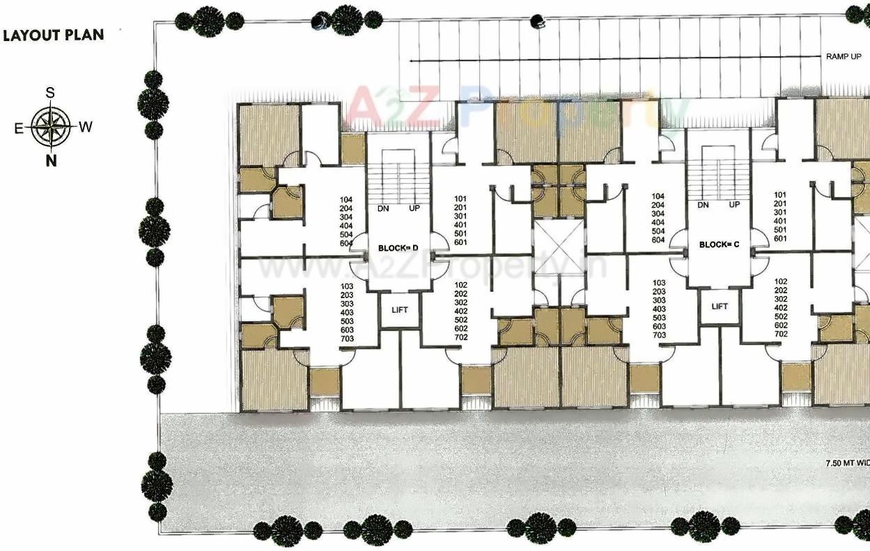 Layout of real estate project Mangalmurti Heights located at Zundal, Gandhinagar, Gujarat
