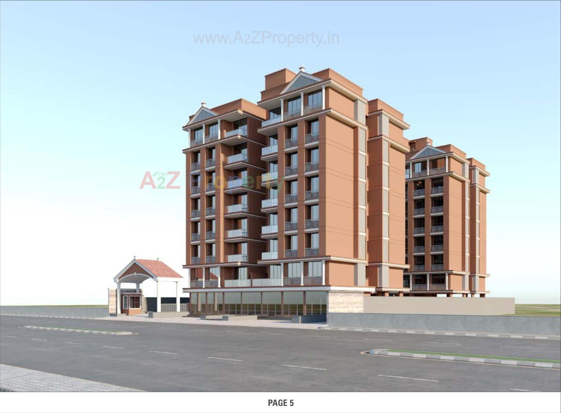 3D Elevation of real estate project Manorath Malhar located at Uvarsad, Gandhinagar, Gujarat