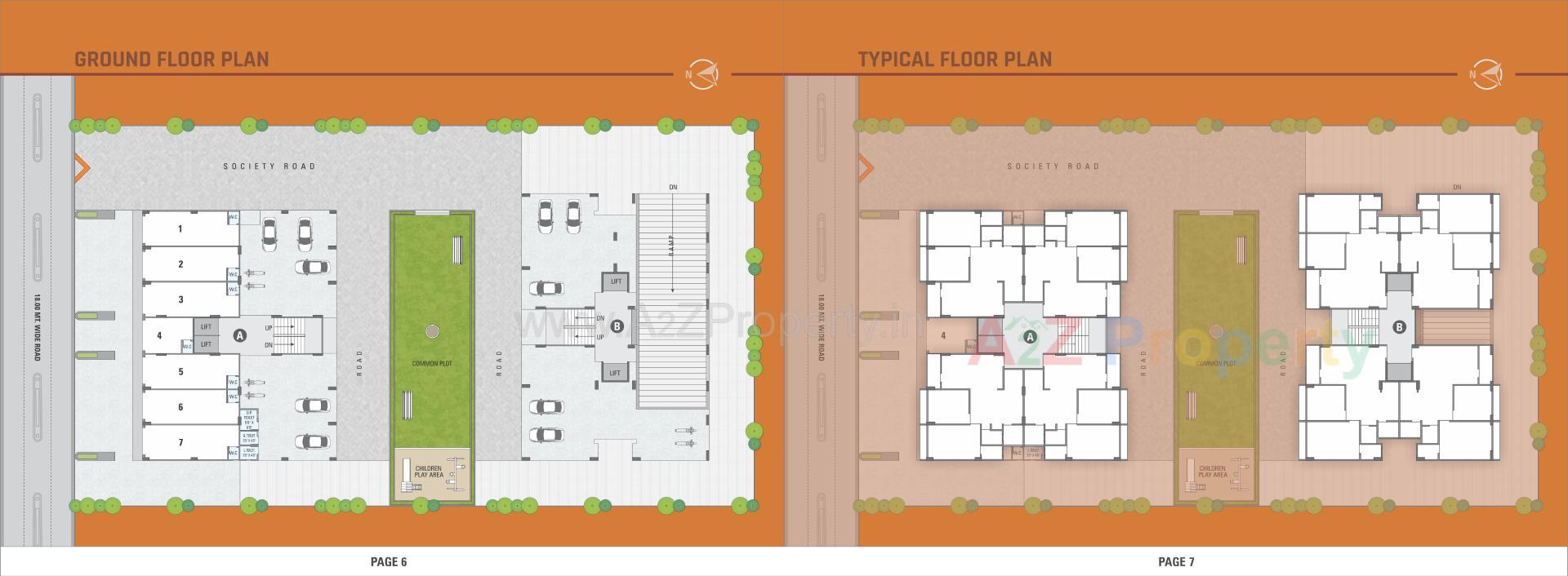 Layout of real estate project Manorath Malhar located at Uvarsad, Gandhinagar, Gujarat
