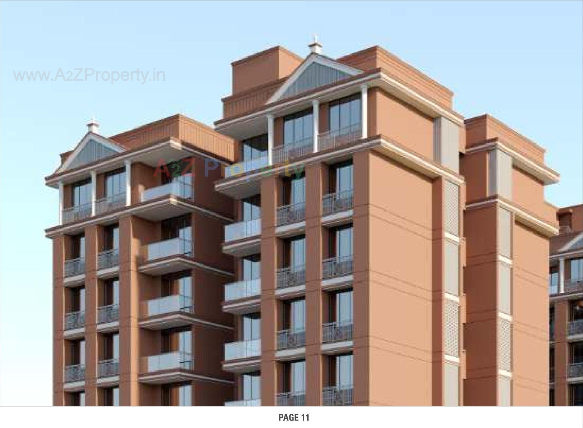 3D Elevation of real estate project Manorath Malhar located at Uvarsad, Gandhinagar, Gujarat