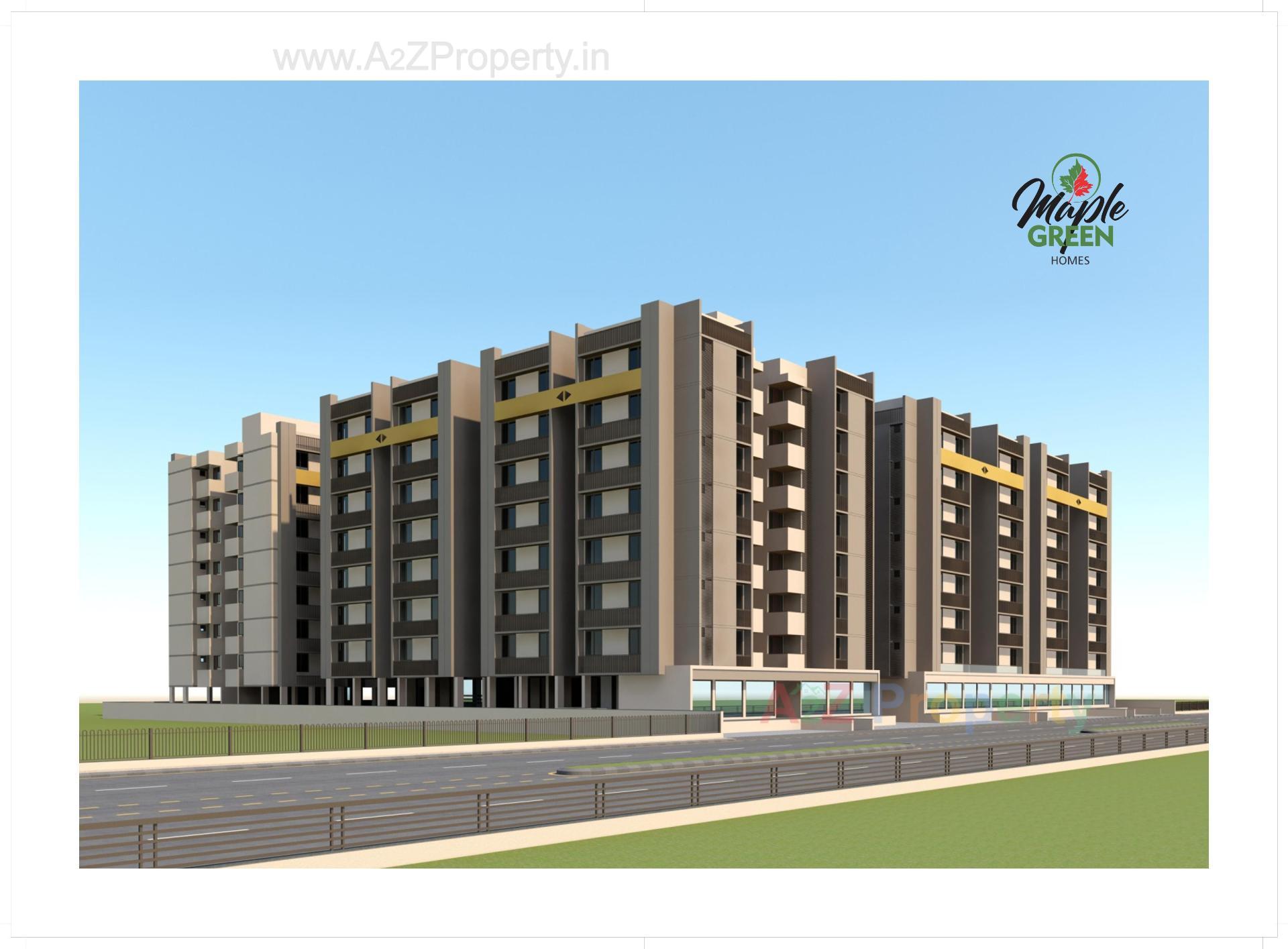 3D Elevation of real estate project Maple Green Homes located at Pethapur, Gandhinagar, Gujarat