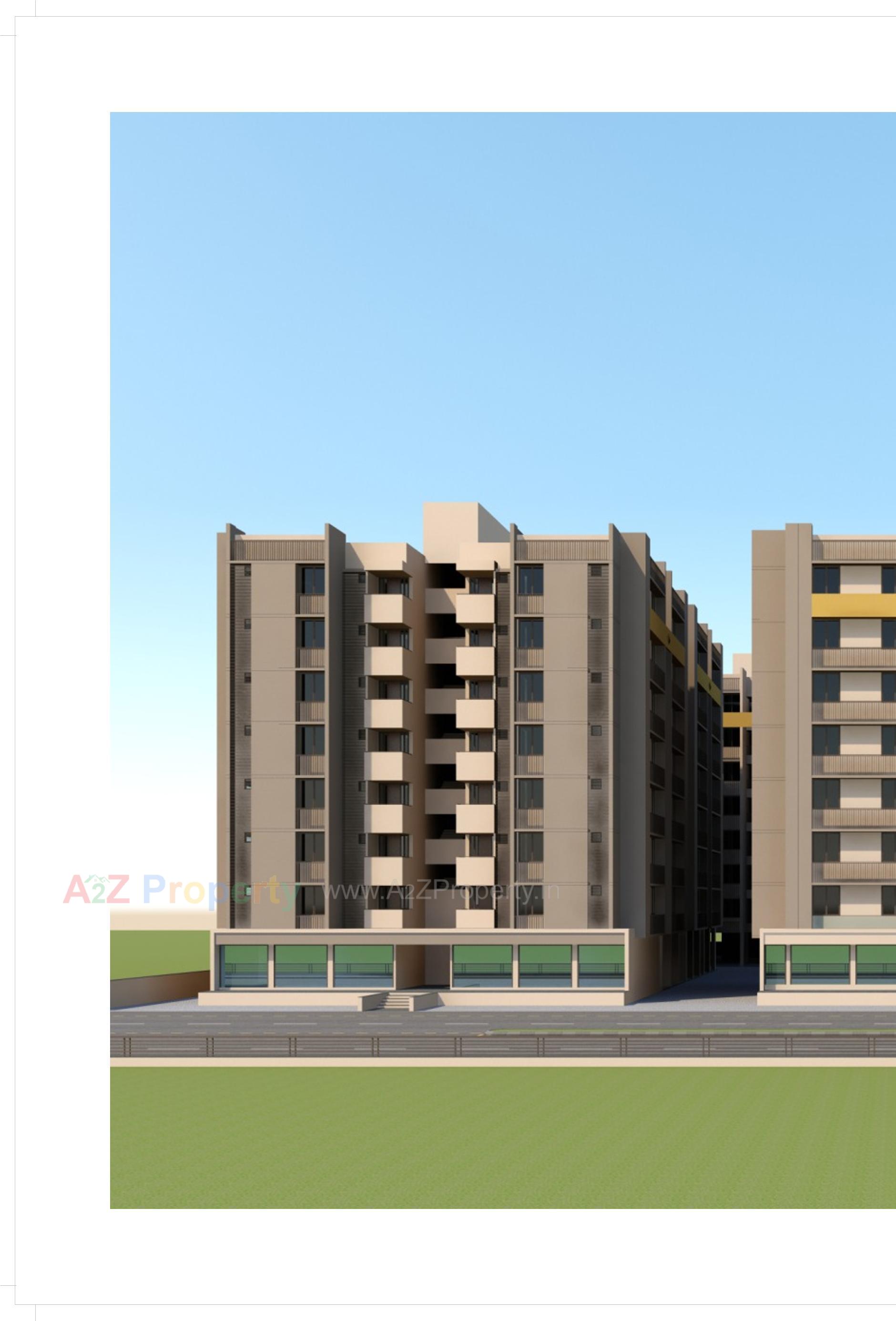 3D Elevation of real estate project Maple Green Homes located at Pethapur, Gandhinagar, Gujarat