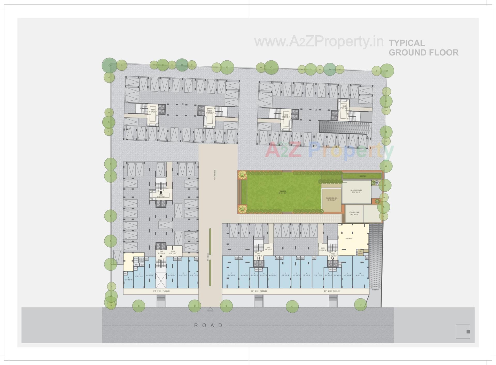 Layout of real estate project Maple Green Homes located at Pethapur, Gandhinagar, Gujarat