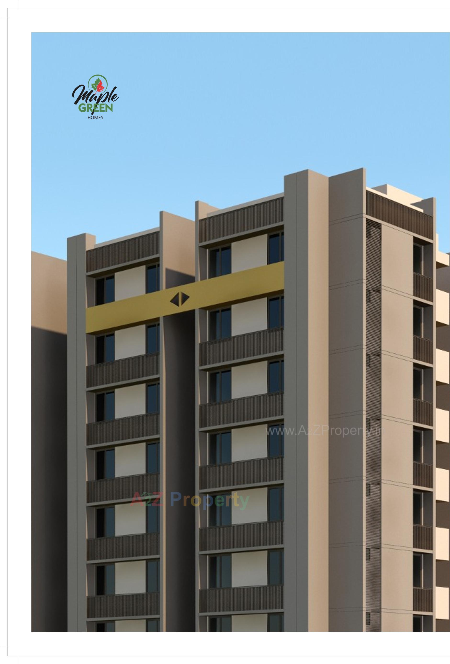 3D Elevation of real estate project Maple Green Homes located at Pethapur, Gandhinagar, Gujarat