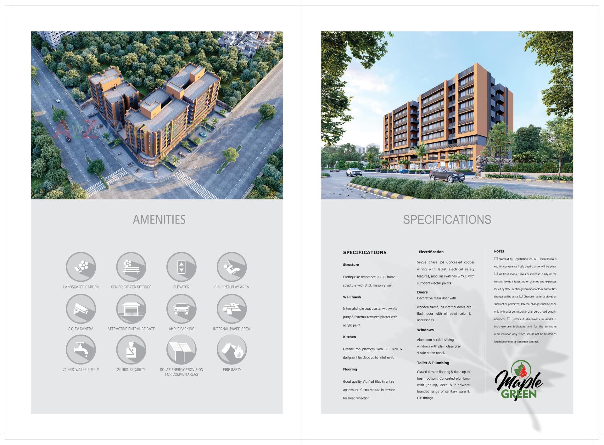  of real estate project Maple Green Residency located at Pethapur, Gandhinagar, Gujarat