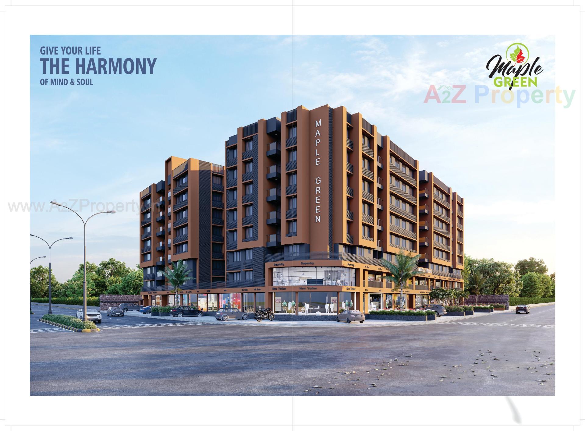 3D Elevation of real estate project Maple Green Residency located at Pethapur, Gandhinagar, Gujarat