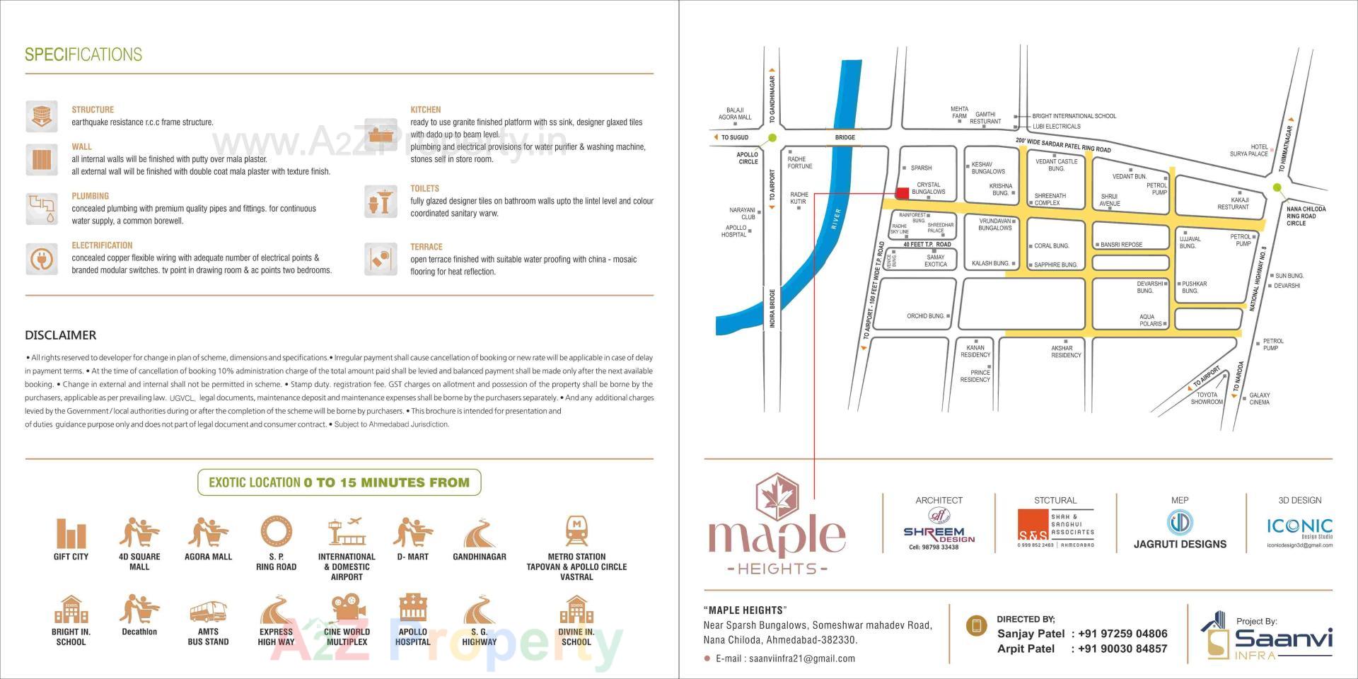 of real estate project Maple Heights located at Chiloda, Gandhinagar, Gujarat