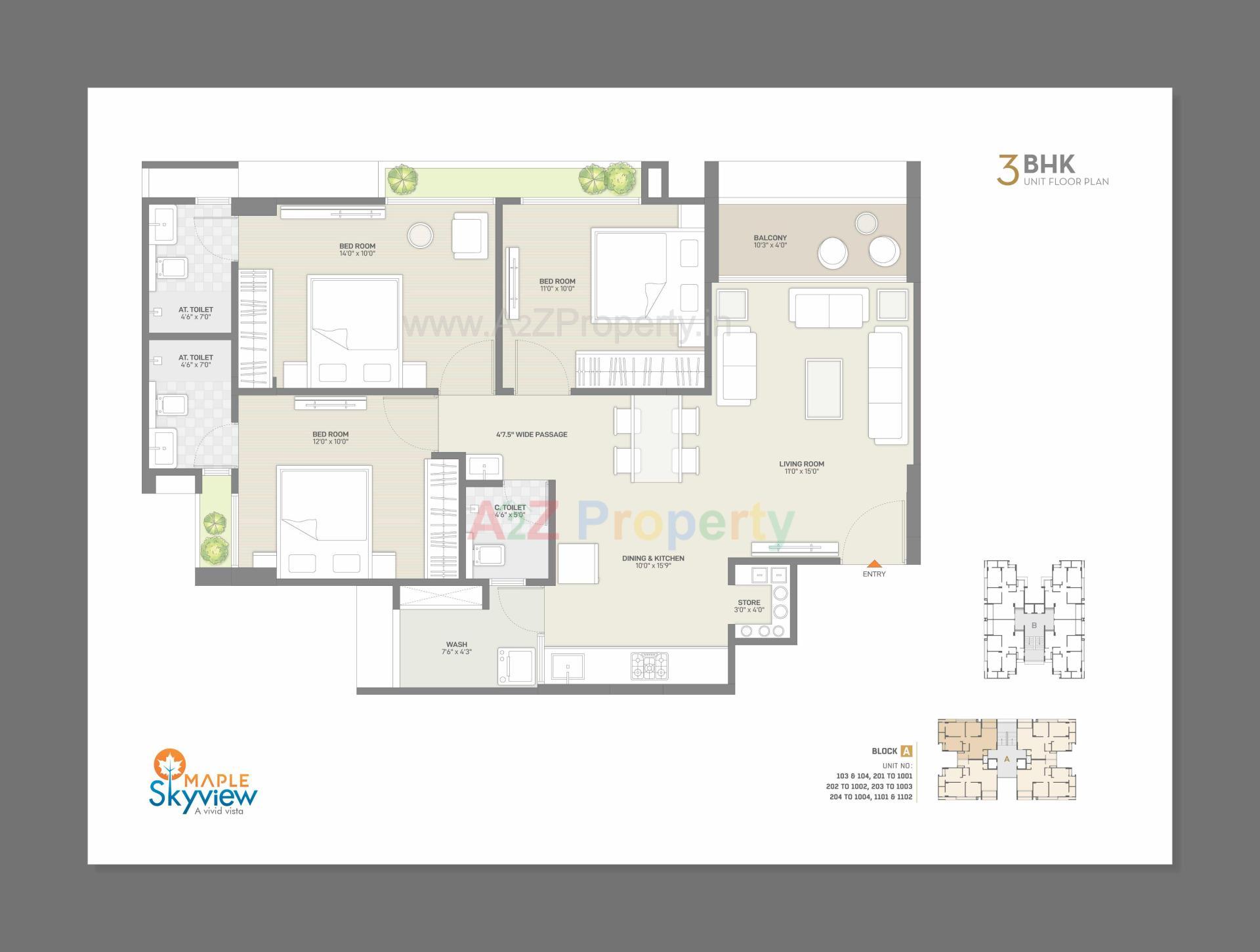 Layout of real estate project Maple Skyview located at Chiloda-naroda, Gandhinagar, Gujarat