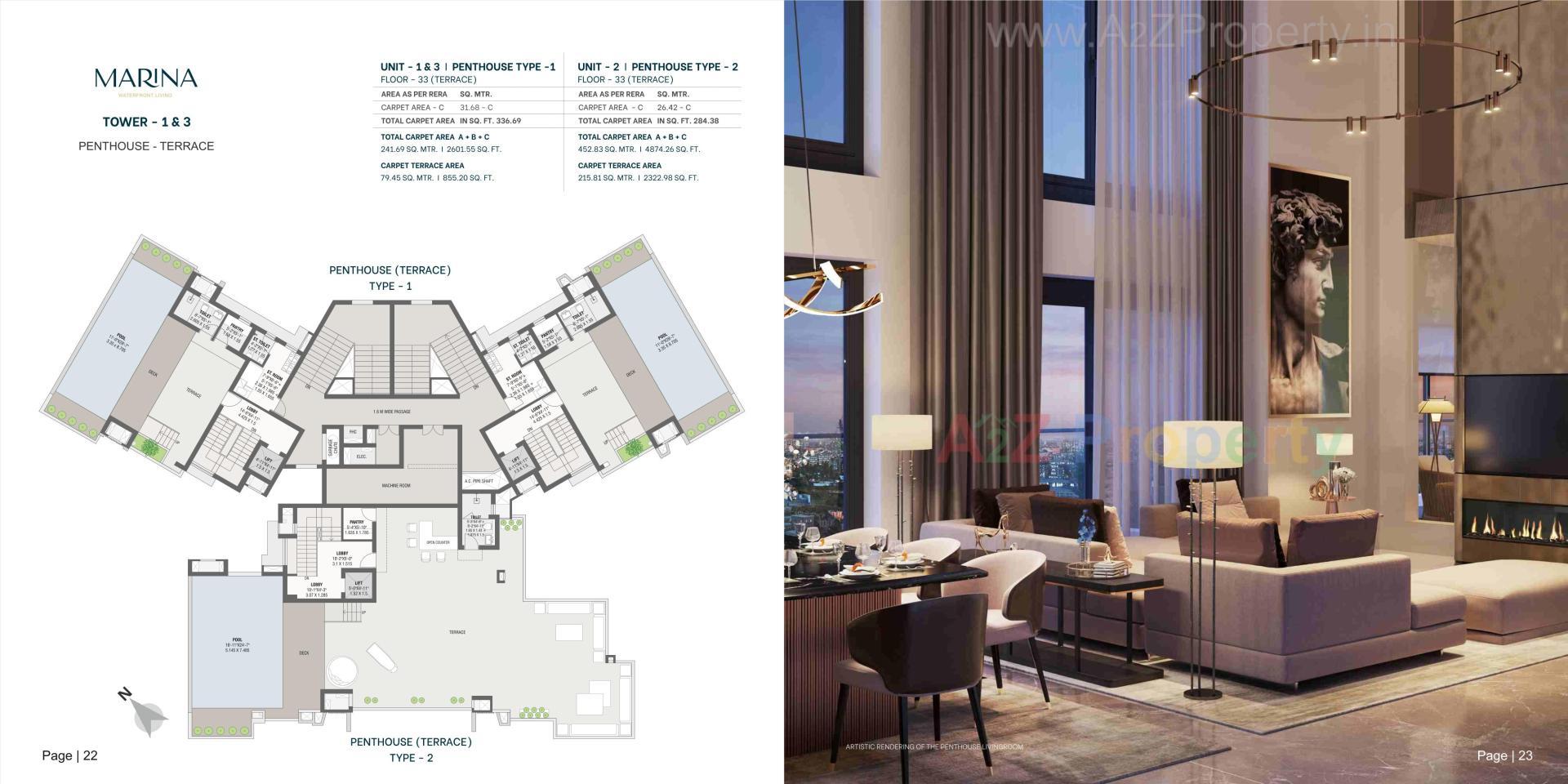 Layout of real estate project Marina located at Gandhinagar, Gandhinagar, Gujarat