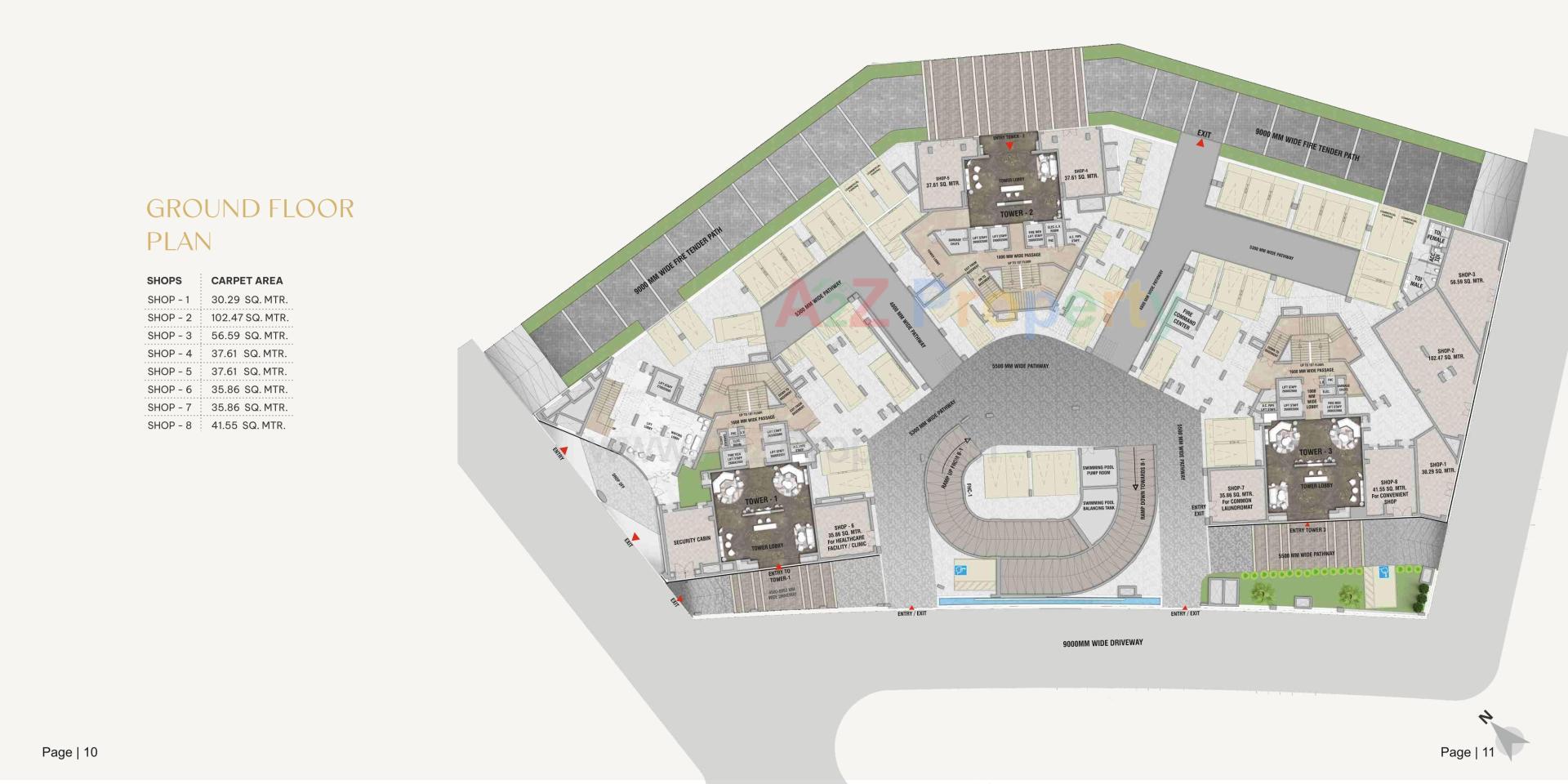 Layout of real estate project Marina located at Gandhinagar, Gandhinagar, Gujarat