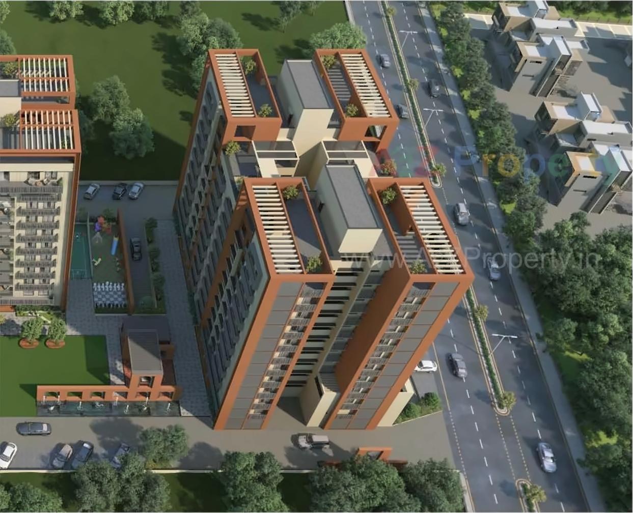 3D Elevation of real estate project Maruti Amrakunj located at Vasna-hadmatiya, Gandhinagar, Gujarat