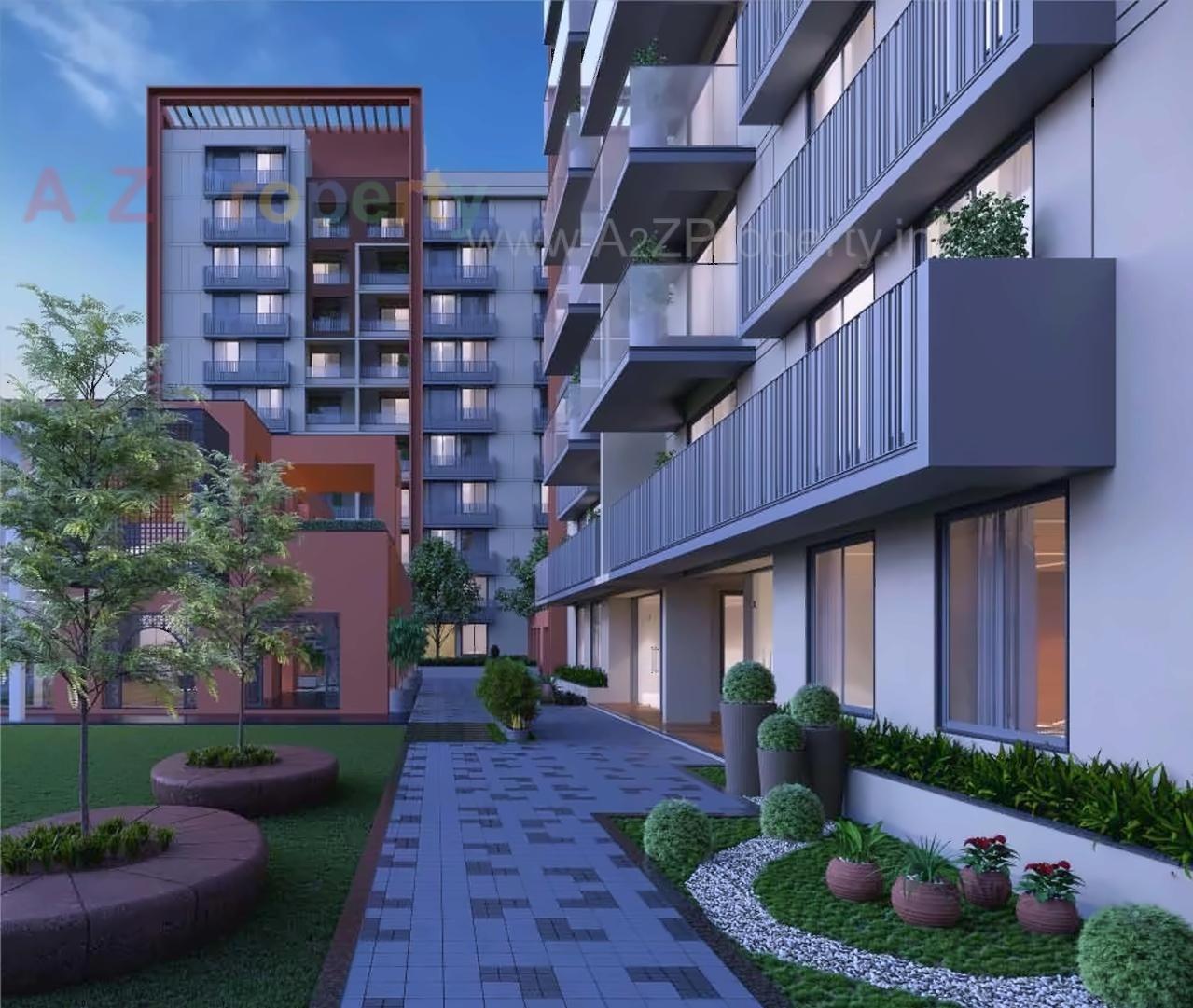 3D Elevation of real estate project Maruti Amrakunj located at Vasna-hadmatiya, Gandhinagar, Gujarat