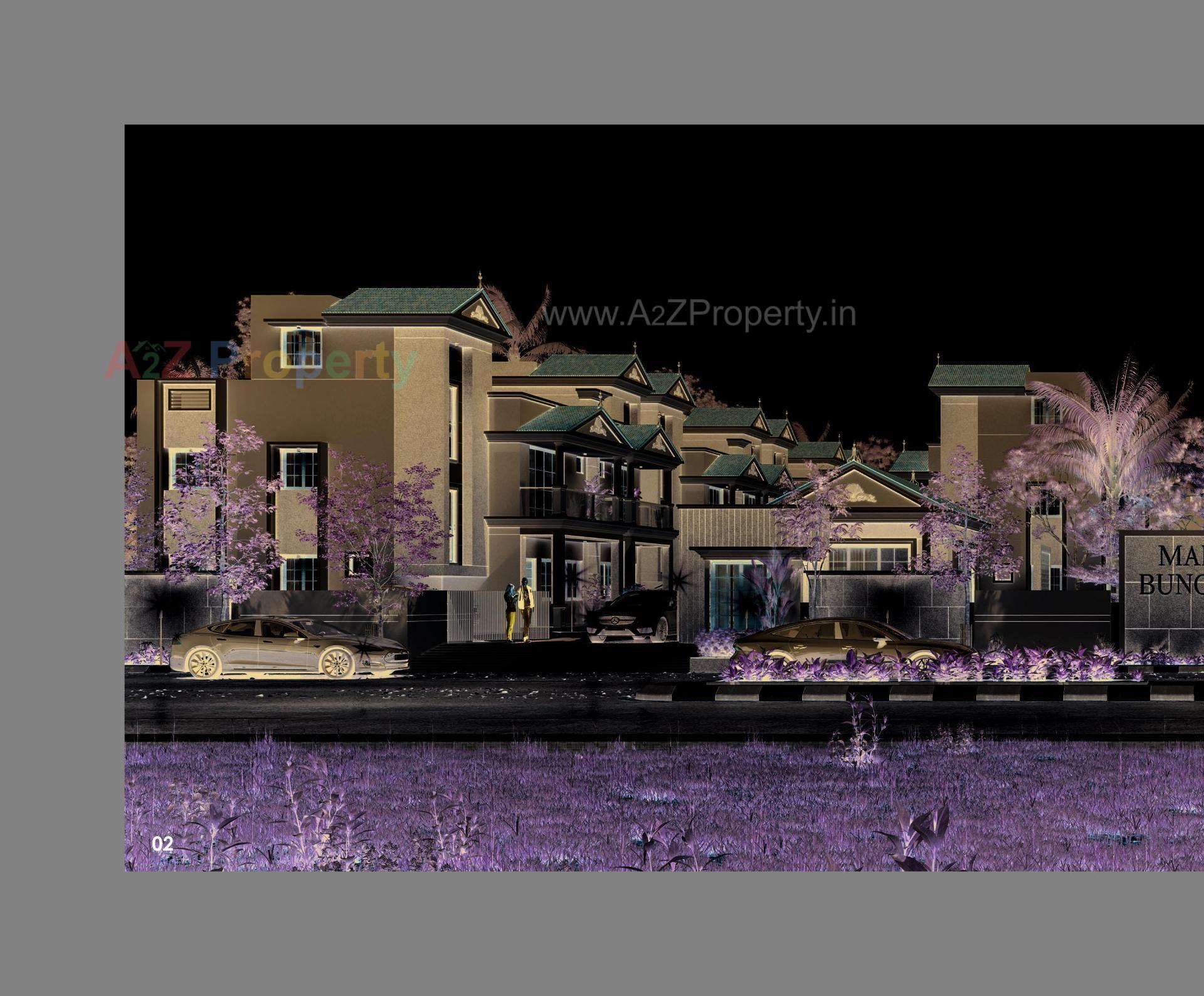 3D Elevation of real estate project Maruti Bunglows located at Ta, Gandhinagar, Gujarat