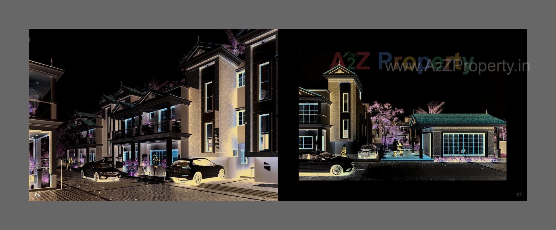 3D Elevation of real estate project Maruti Bunglows located at Ta, Gandhinagar, Gujarat