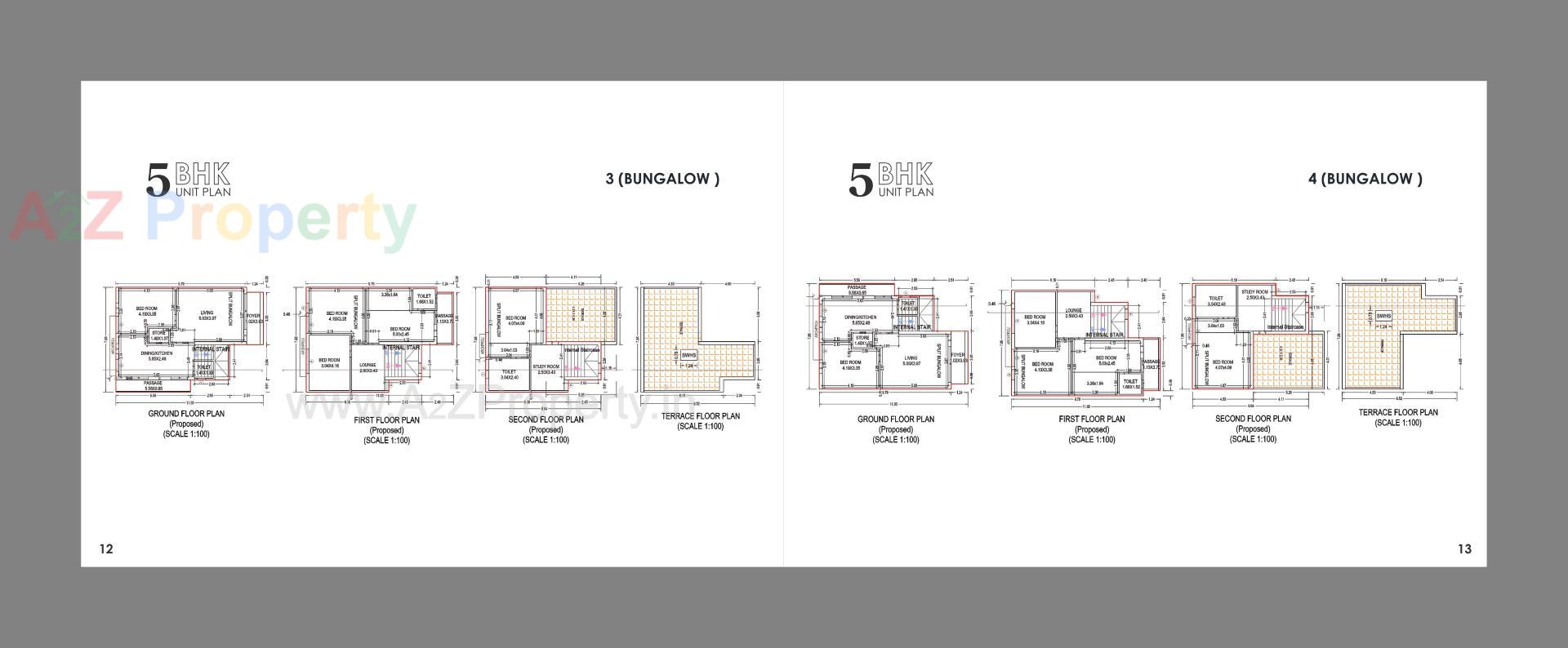 Layout of real estate project Maruti Bunglows located at Ta, Gandhinagar, Gujarat