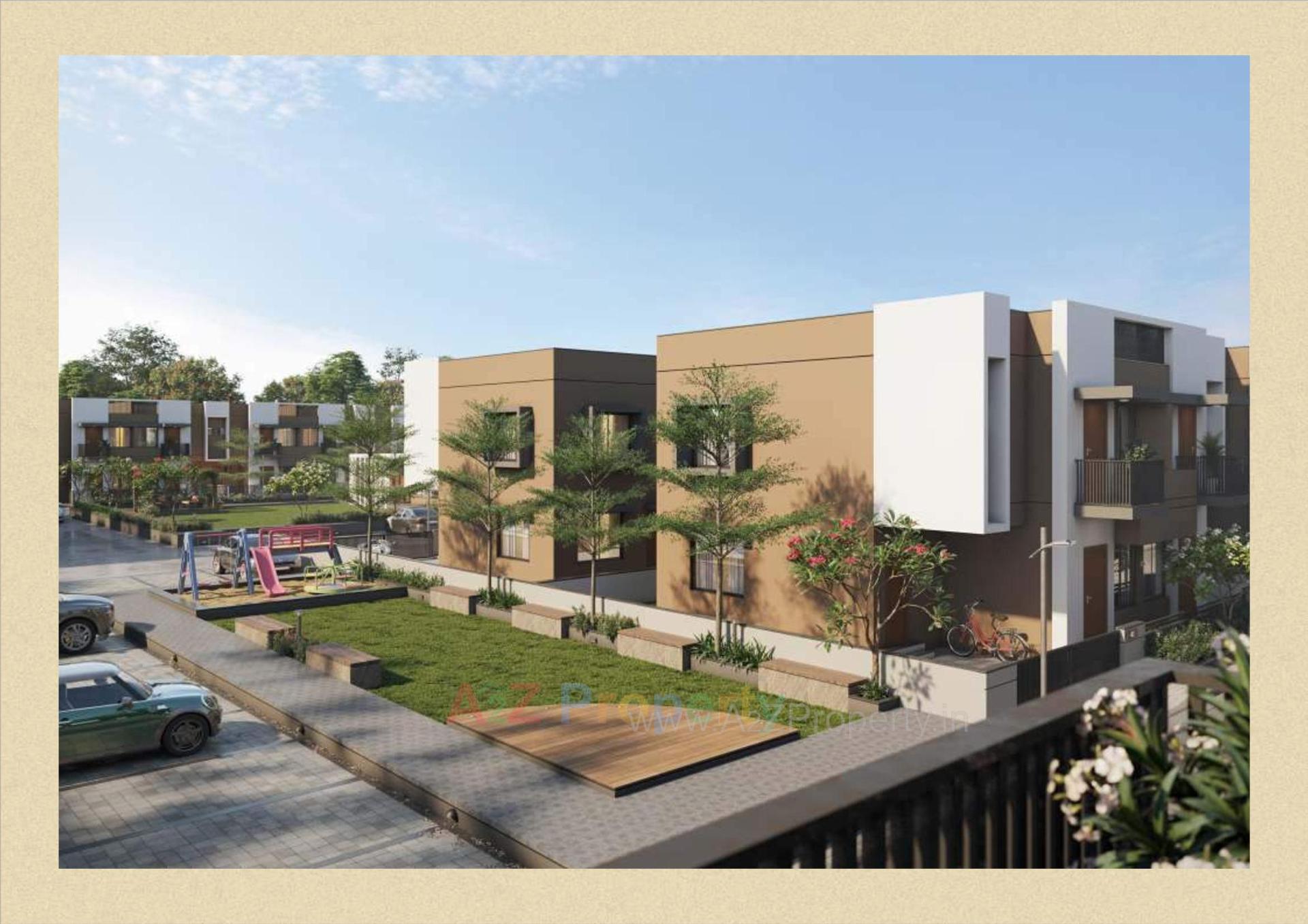 3D Elevation of real estate project Maruti Flora located at Dahegam, Gandhinagar, Gujarat