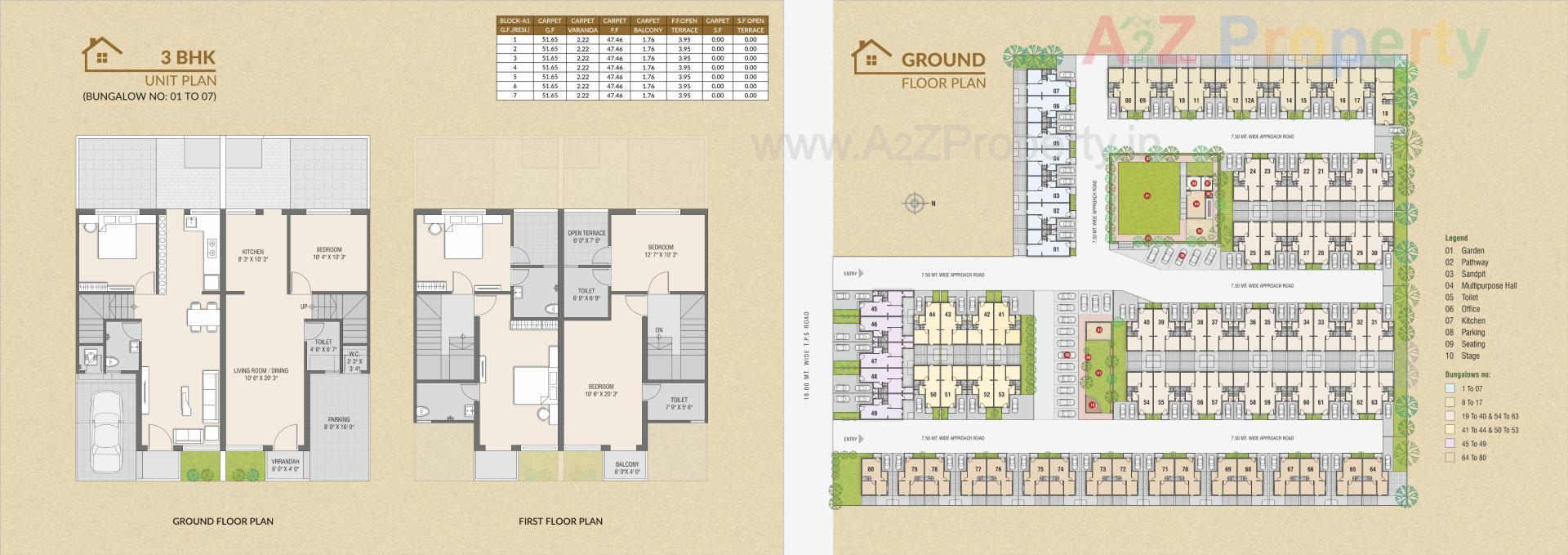 Layout of real estate project Maruti Flora located at Dahegam, Gandhinagar, Gujarat