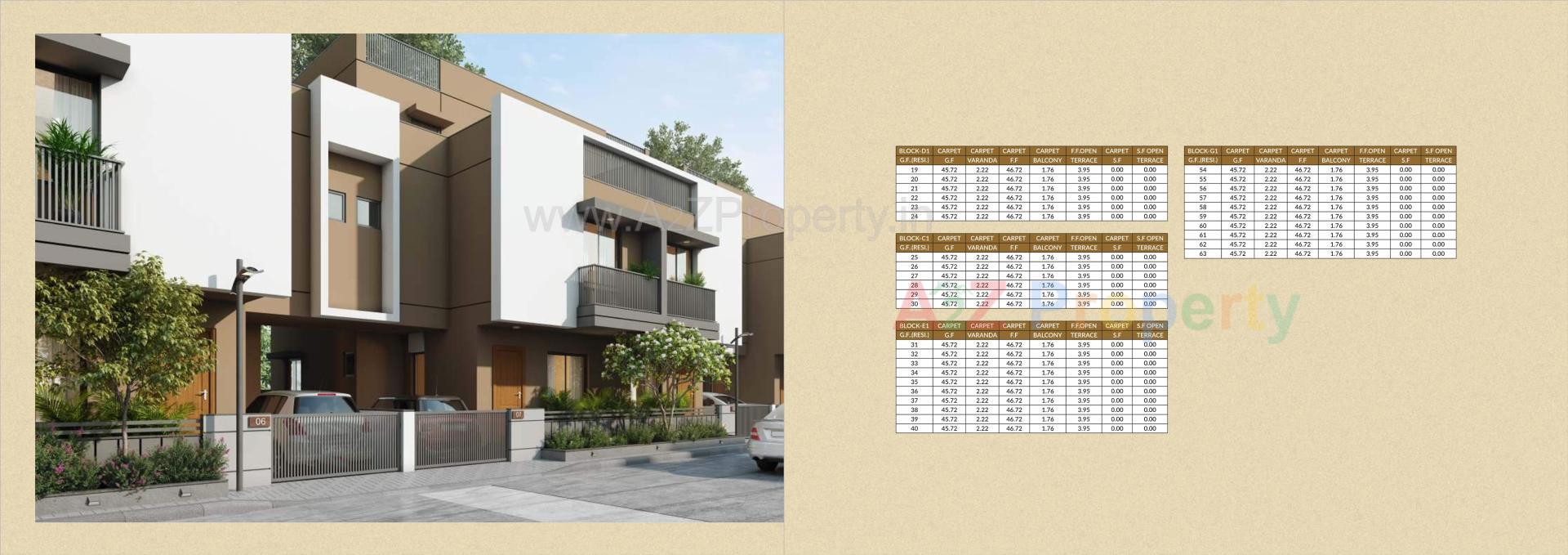 Layout of real estate project Maruti Flora located at Dahegam, Gandhinagar, Gujarat