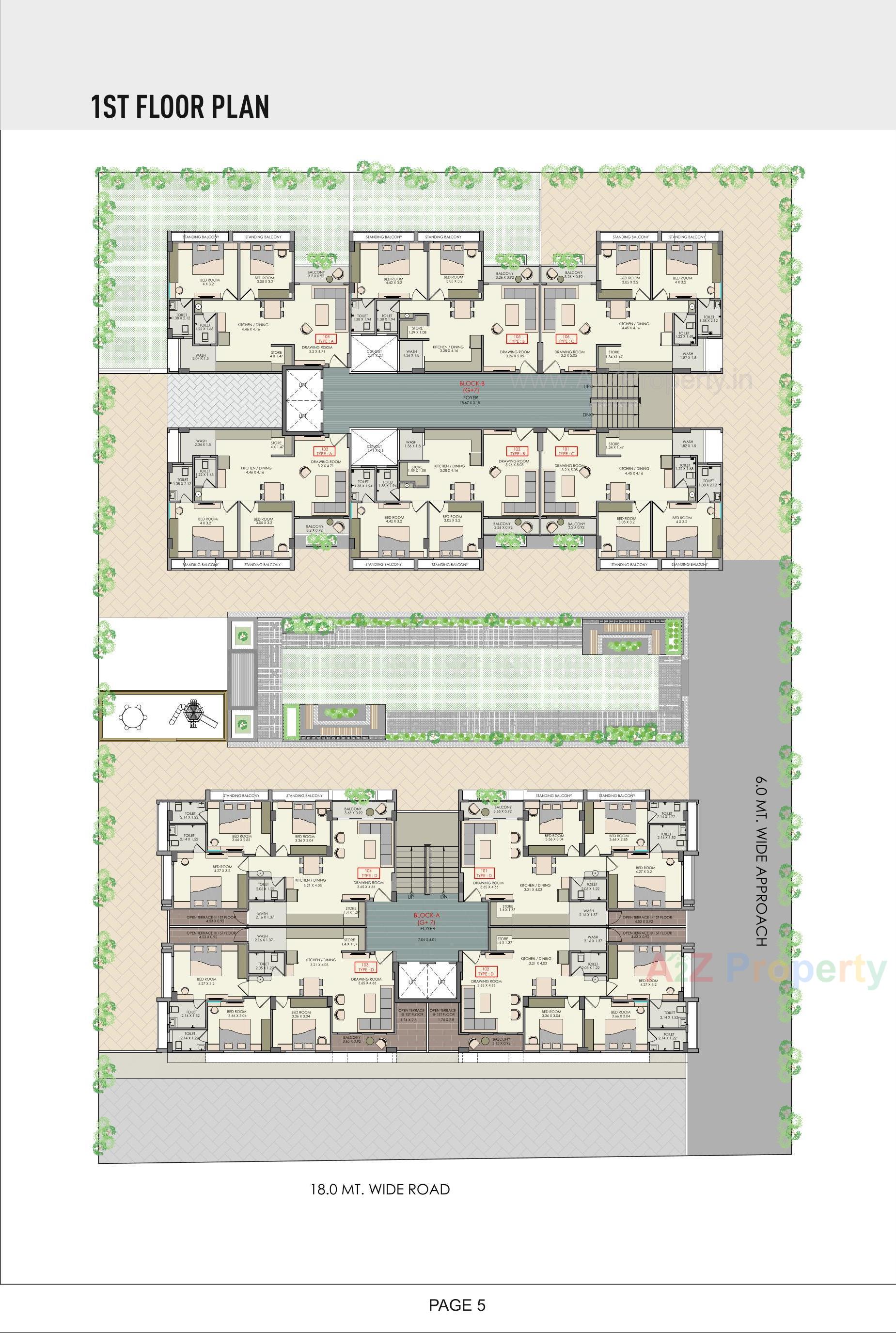 Layout of real estate project Maruti Icon located at Vavol, Gandhinagar, Gujarat