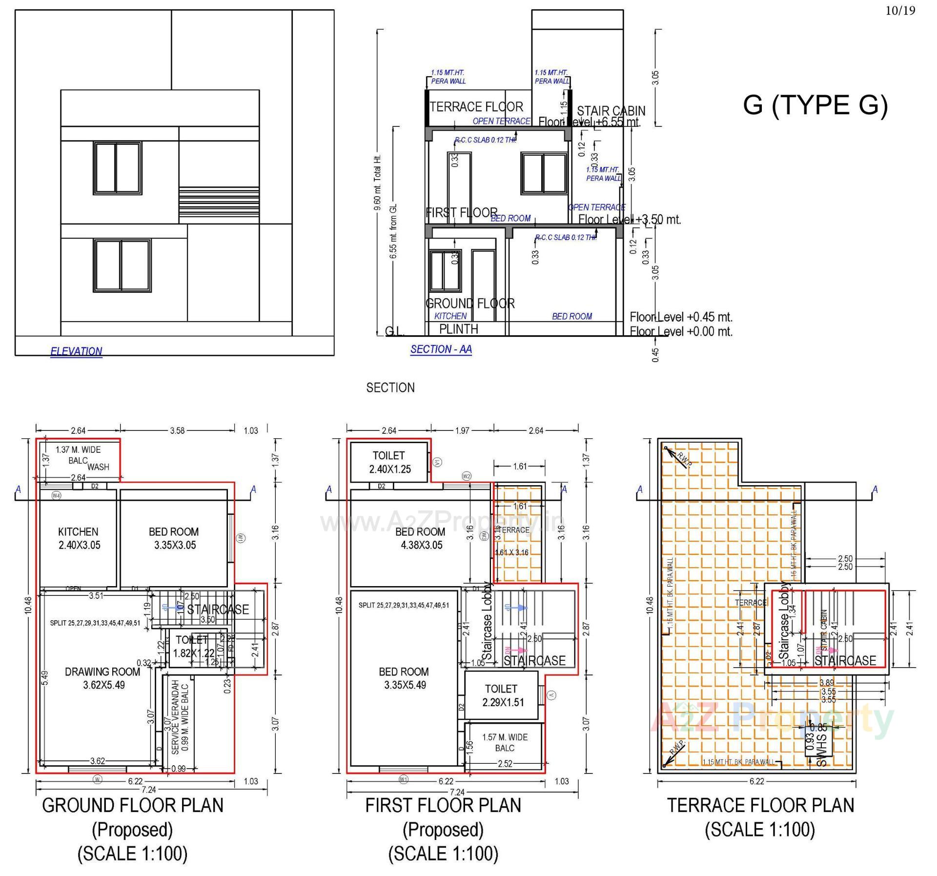 Layout of real estate project Maruti Shahi Kutir located at Dahegam, Gandhinagar, Gujarat