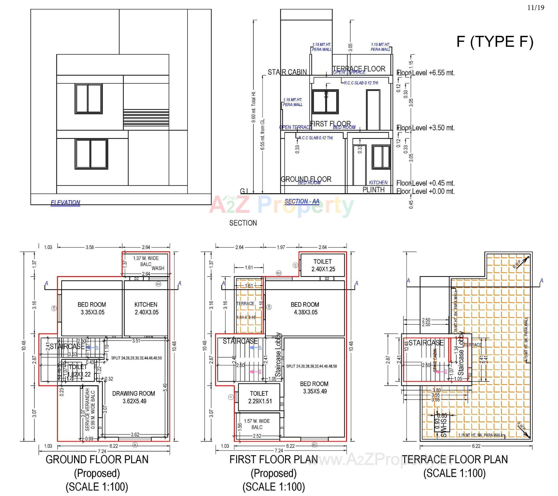 Layout of real estate project Maruti Shahi Kutir located at Dahegam, Gandhinagar, Gujarat