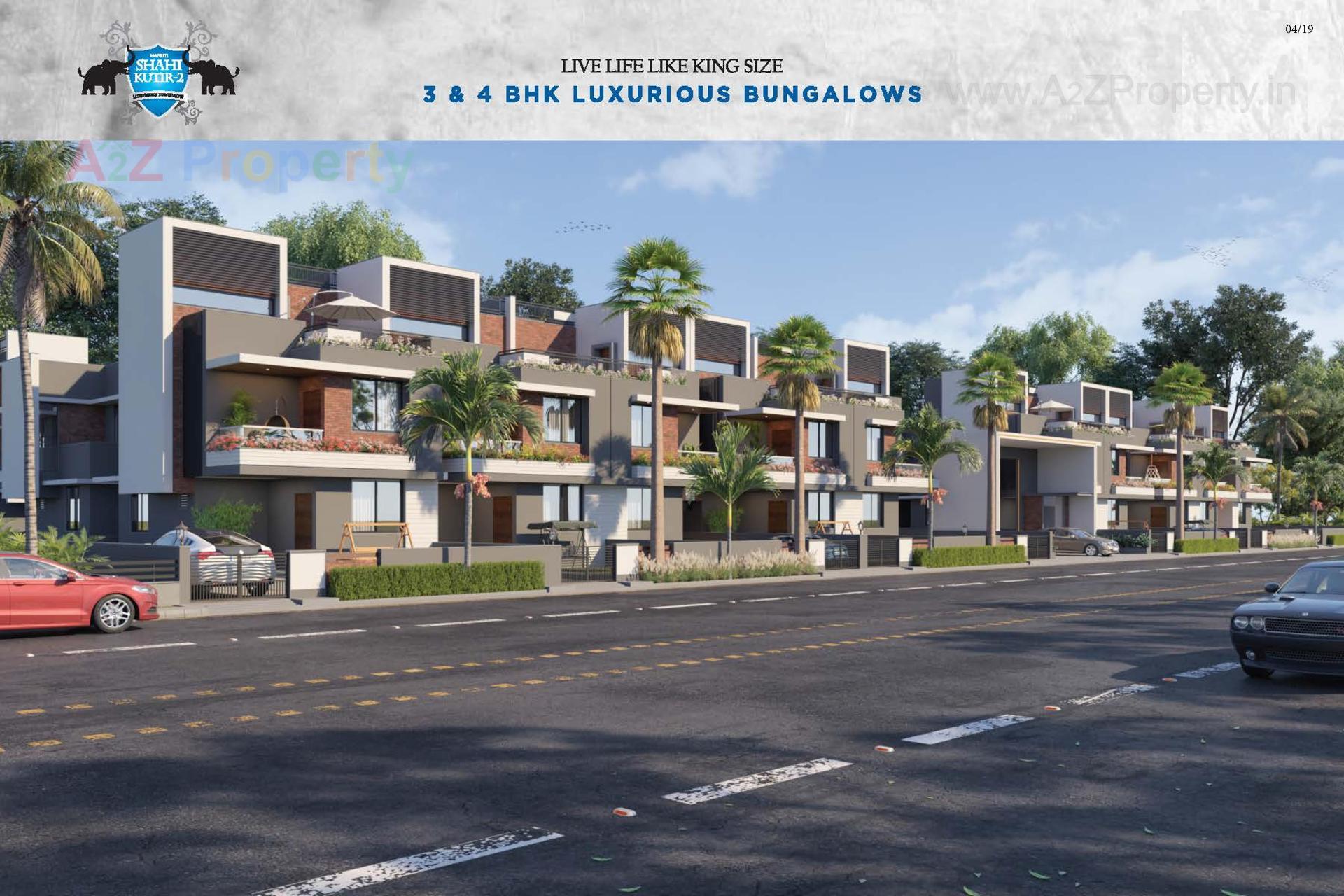 3D Elevation of real estate project Maruti Shahi Kutir located at Dahegam, Gandhinagar, Gujarat