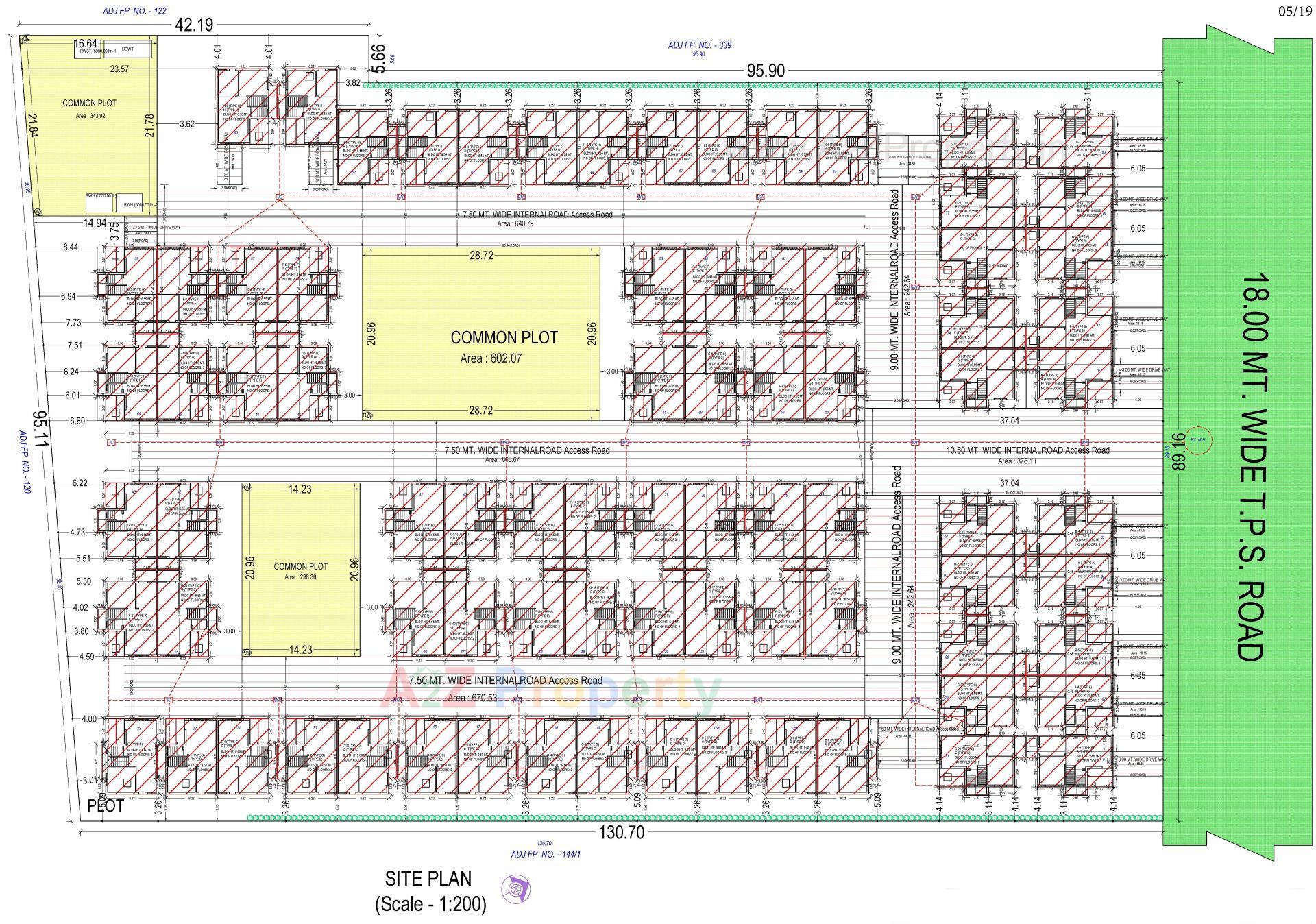 Layout of real estate project Maruti Shahi Kutir located at Dahegam, Gandhinagar, Gujarat