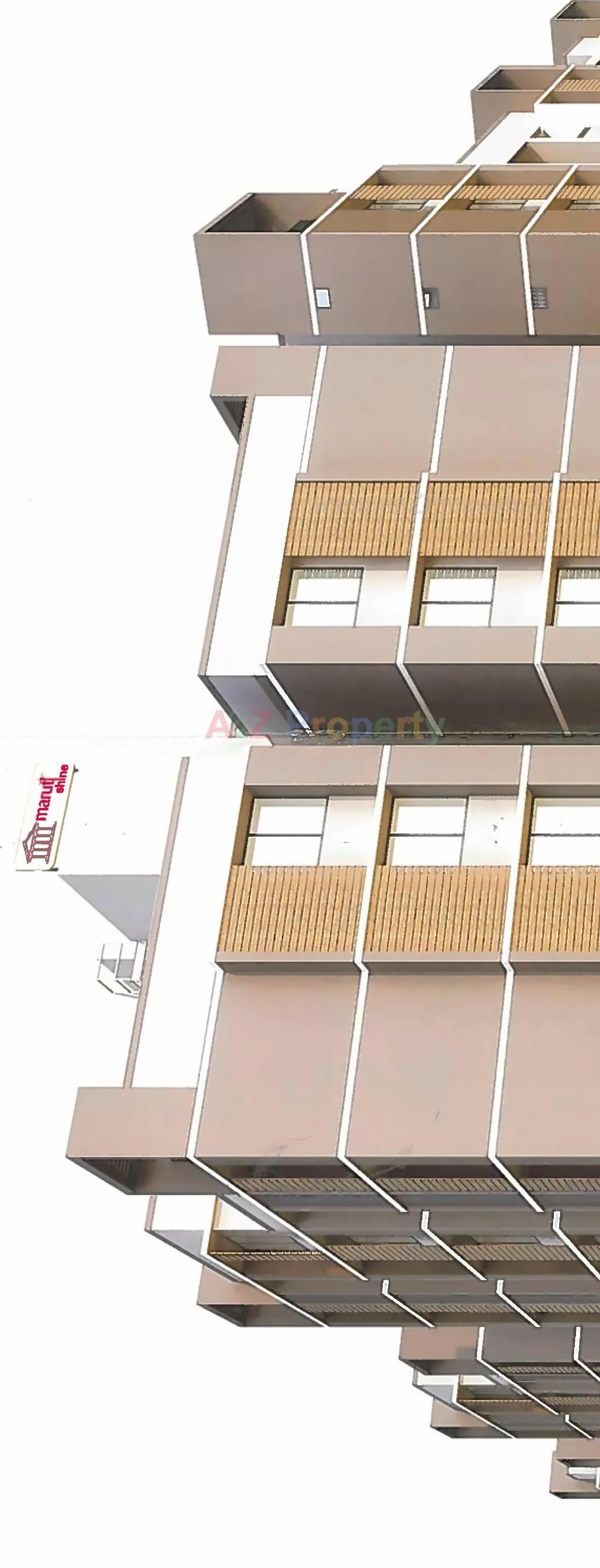 3D Elevation of real estate project Maruti Shine (sub Plot 1) located at Nana-chiloda, Gandhinagar, Gujarat