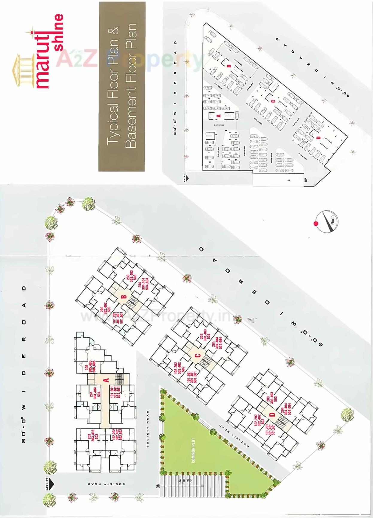 Layout of real estate project Maruti Shine (sub Plot 1) located at Nana-chiloda, Gandhinagar, Gujarat