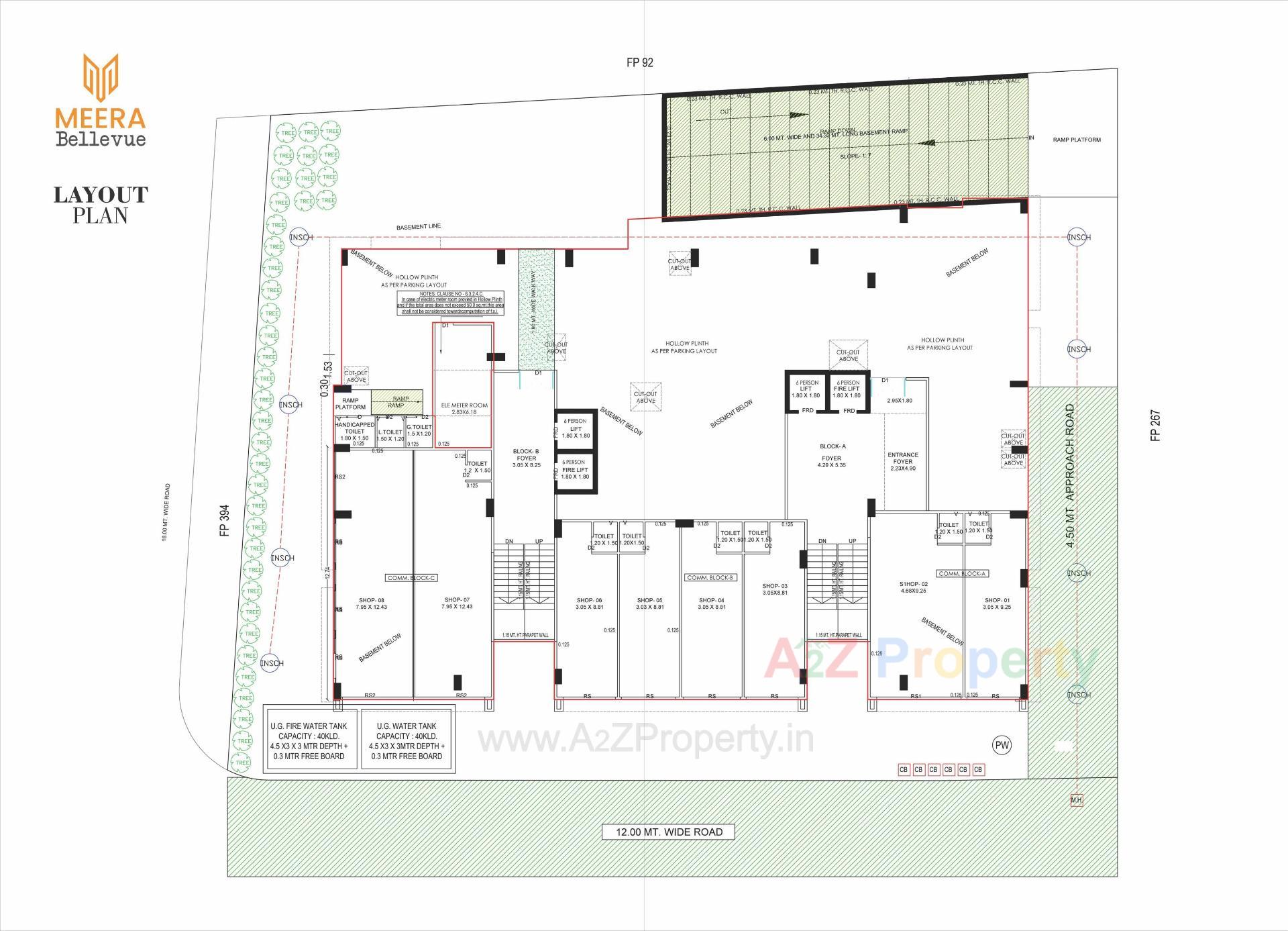 Layout of real estate project Meera Bellevue located at Raysan, Gandhinagar, Gujarat