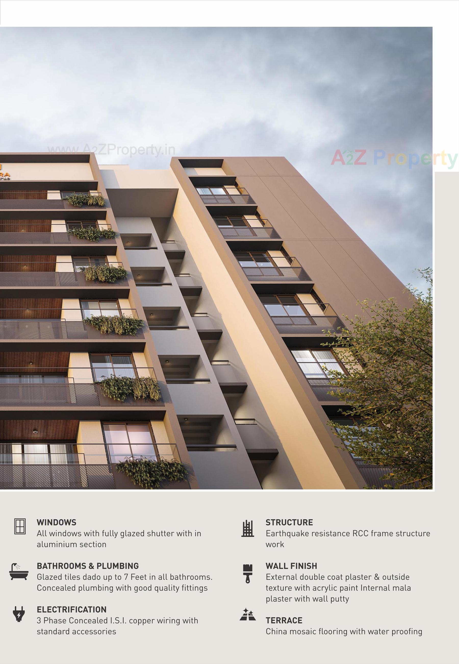 3D Elevation of real estate project Meera Bellevue located at Raysan, Gandhinagar, Gujarat