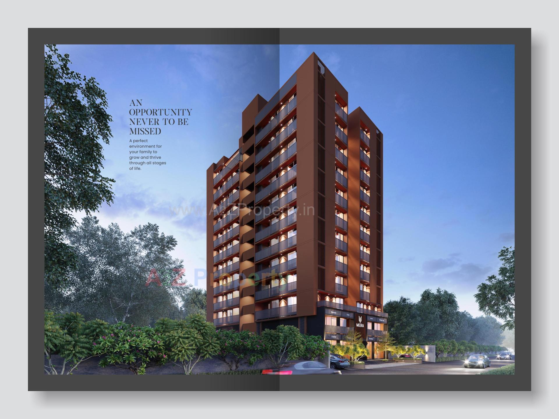3D Elevation of real estate project Meera Skyvue located at Raysan, Gandhinagar, Gujarat
