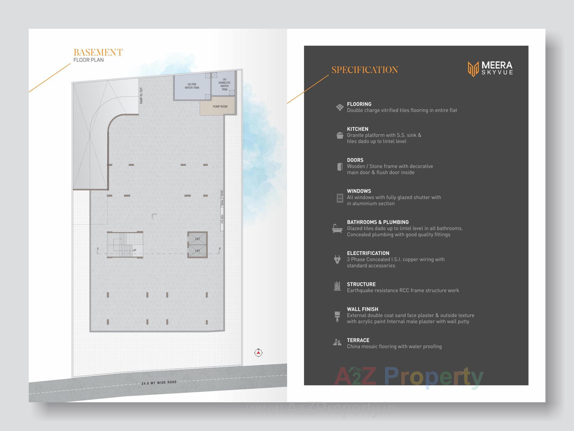 Layout of real estate project Meera Skyvue located at Raysan, Gandhinagar, Gujarat