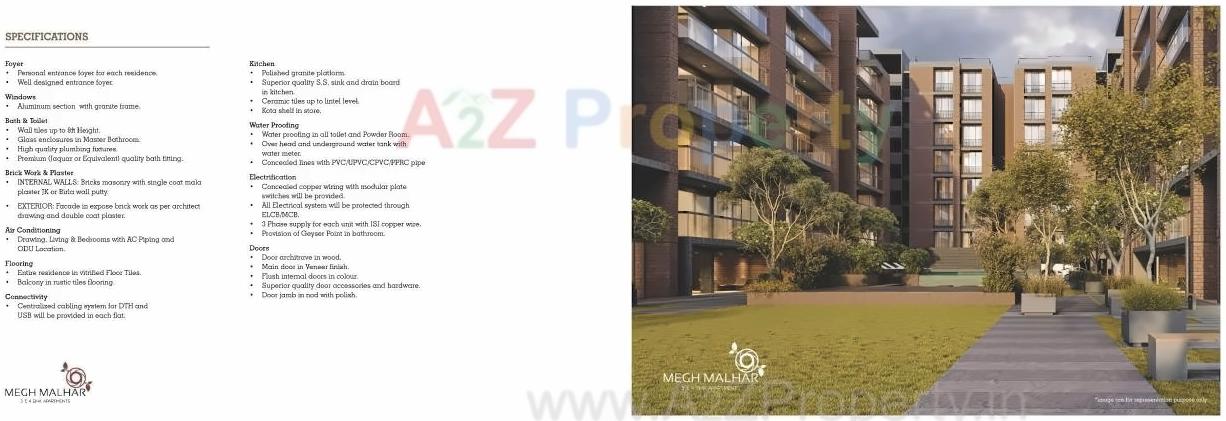  of real estate project Megh Malhar located at Uvarsad, Gandhinagar, Gujarat