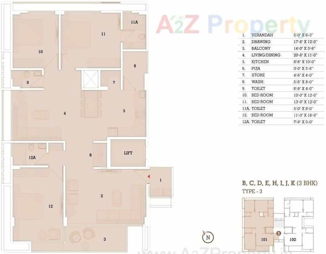 Layout of real estate project Megh Malhar located at Uvarsad, Gandhinagar, Gujarat